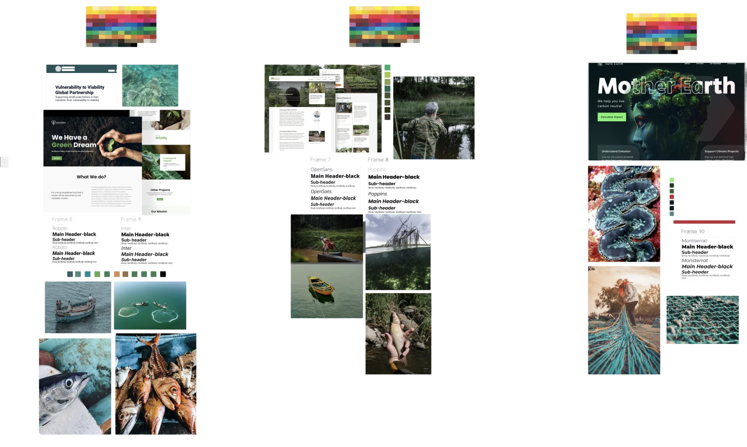 Mood board for ADD+ website