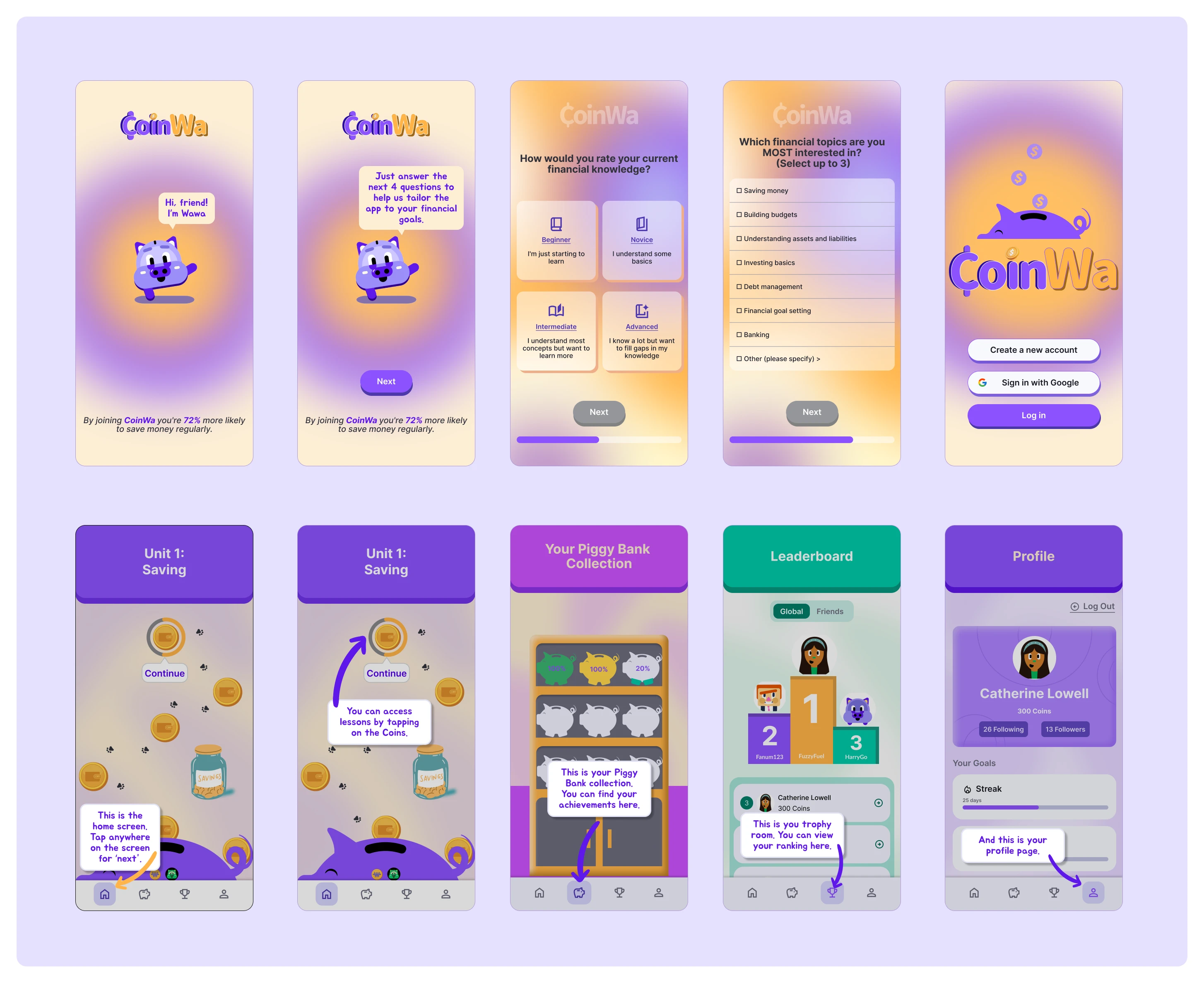 Intake quiz design examples