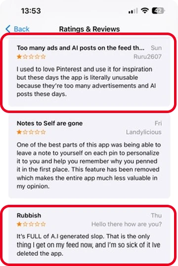App Store reviews